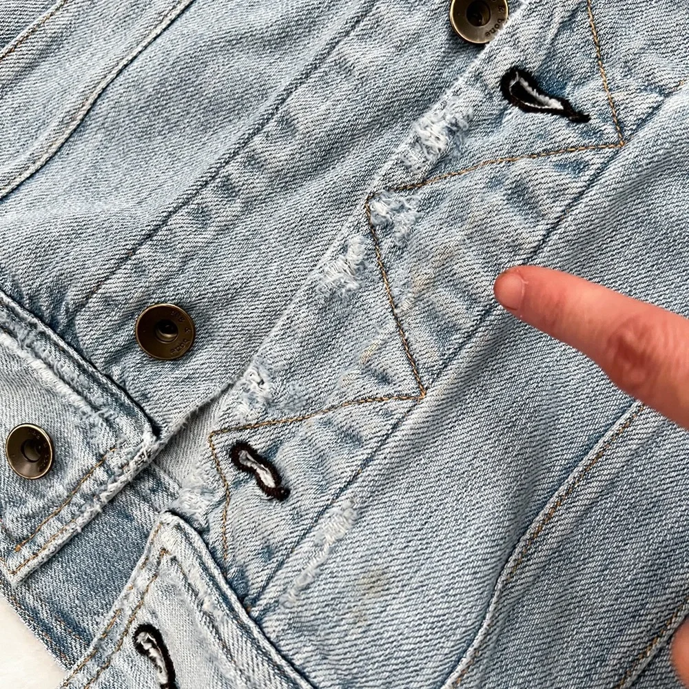 RAG & BONE Distressed Frayed Denim Vest